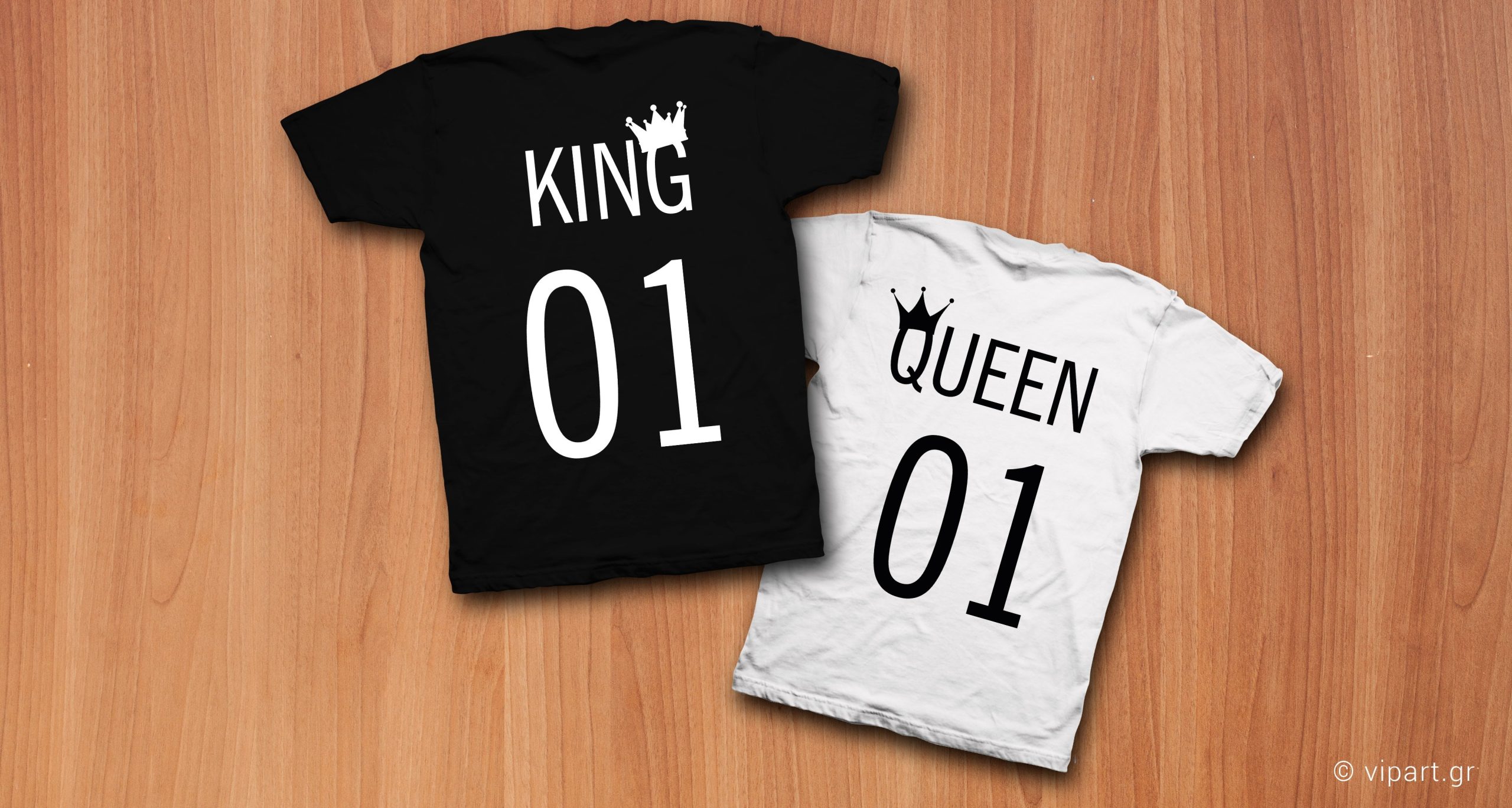 ΠΡΟΣΦΟΡΑ Εκτύπωση σε μπλουζάκι "King & Queen"