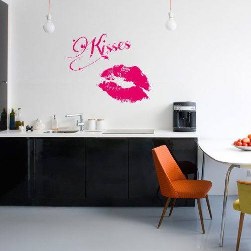 Αυτοκόλλητο Τοίχου "Kisses Lips"