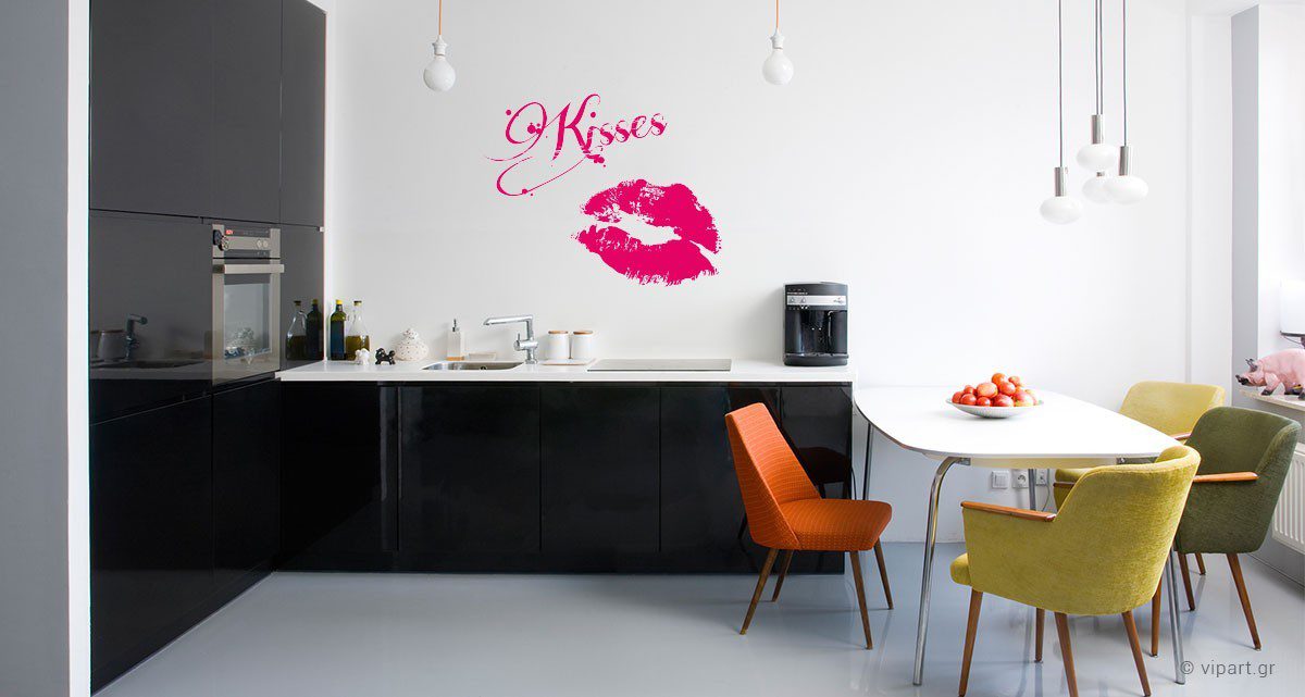 Αυτοκόλλητο Τοίχου "Kisses Lips" Αυτοκόλλητο Τοίχου "Kisses Lips"