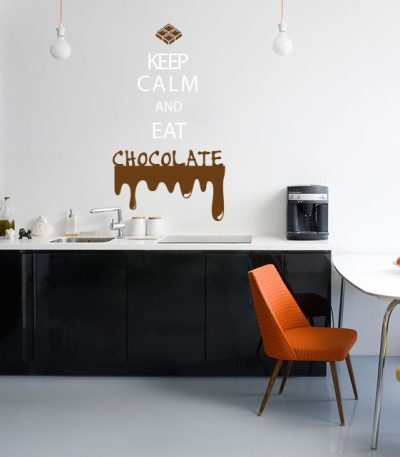 Αυτοκόλλητο Τοίχου "Keep Calm Chocolate"