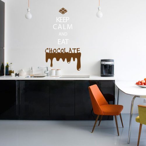 Αυτοκόλλητο Τοίχου "Keep Calm Chocolate"