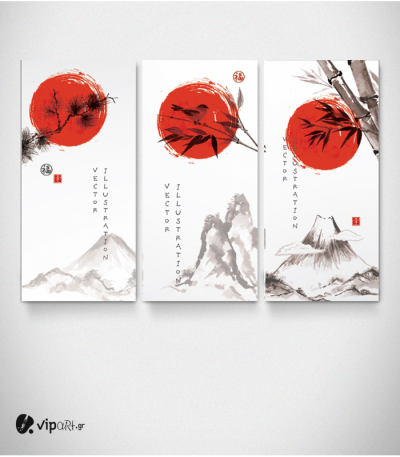 Πίνακας Καμβάς Τρίπτυχος China art