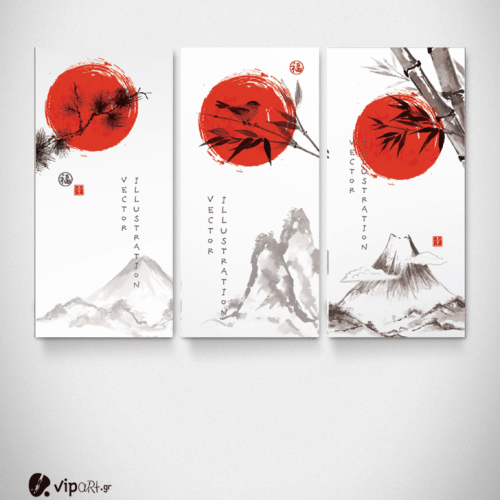 Πίνακας Καμβάς Τρίπτυχος China art