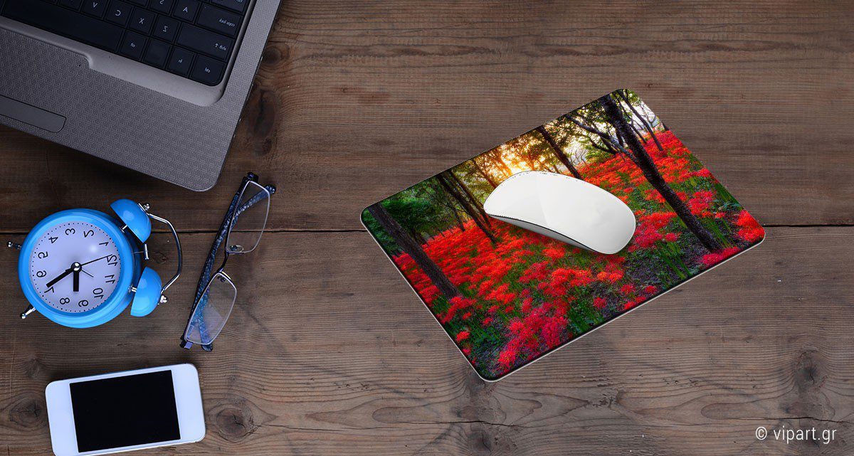 Mousepad 2 τεμάχια Κόκκινα Λουλούδια Στο Δάσος Mousepad 2 τεμάχια Κόκκινα Λουλούδια Στο Δάσος