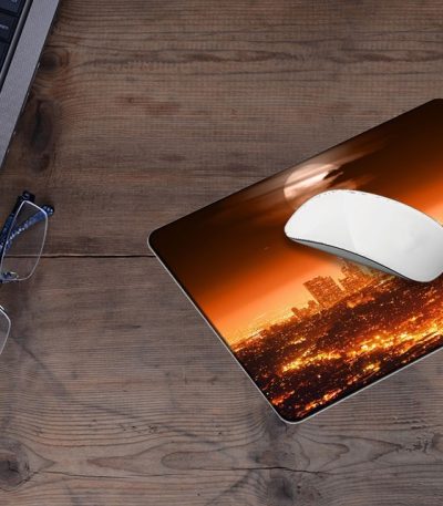 Mousepad 2 τεμάχια Λουλούδια Μωβ & Άσπρο