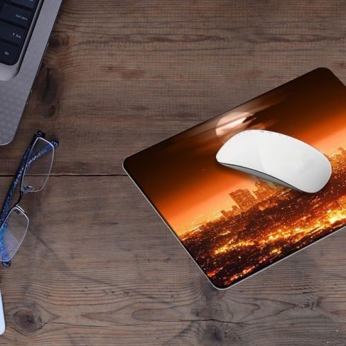 Mousepad 2 τεμάχια Λουλούδια Μωβ & Άσπρο