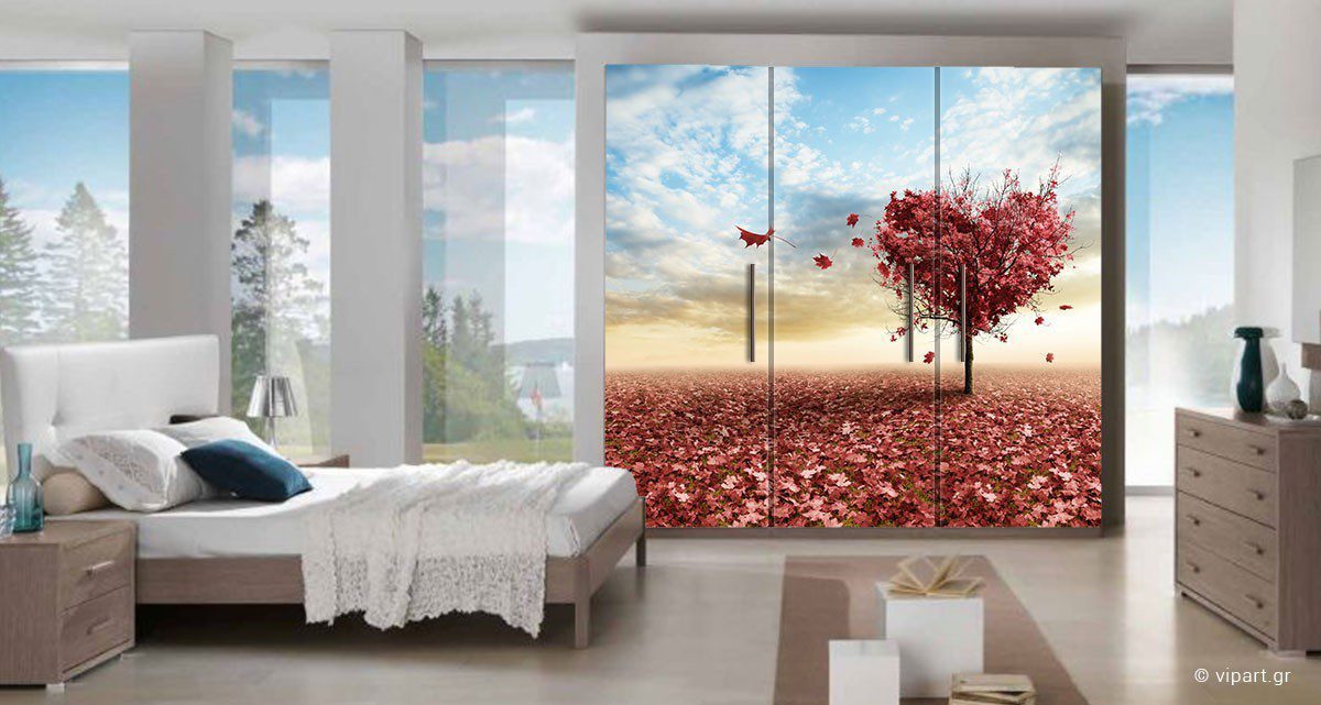 Αυτοκόλλητο Επίπλων "Pink Heart Tree"