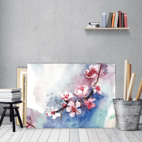 Πίνακας ζωγραφικής Καμβάς Watercolor Αμυγδαλιά