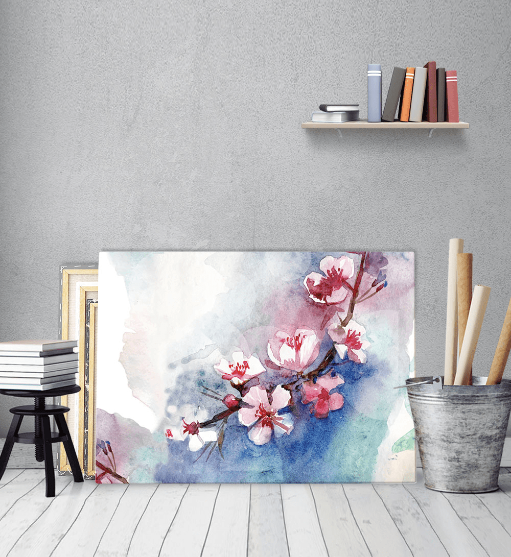 Πίνακας ζωγραφικής Καμβάς Watercolor Αμυγδαλιά