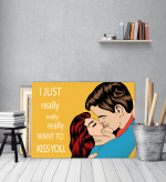Πίνακας ζωγραφικής Καμβάς Pop Art Kiss