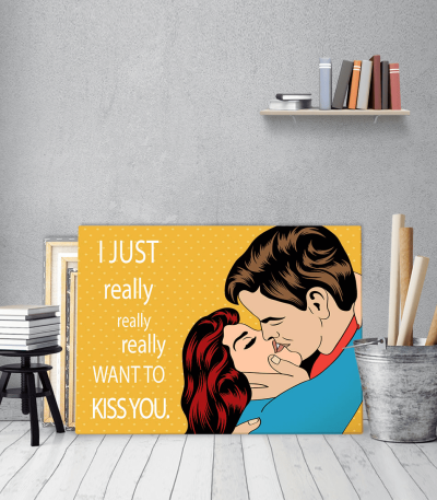 Πίνακας ζωγραφικής Καμβάς Pop Art Kiss