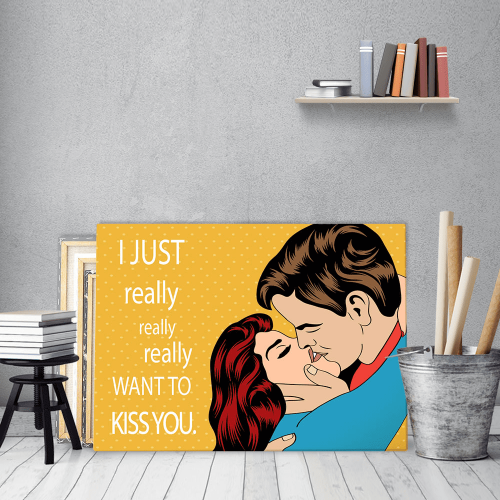 Πίνακας ζωγραφικής Καμβάς Pop Art Kiss