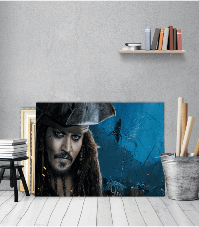 Πίνακας σε Καμβά Johnny Depp captain jack