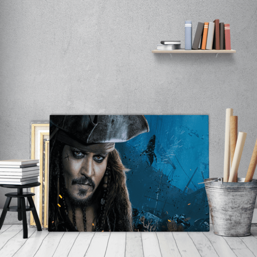 Πίνακας σε Καμβά Johnny Depp captain jack