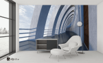 Ταπετσαρία τοίχου αυτοκόλλητη 3d tunel