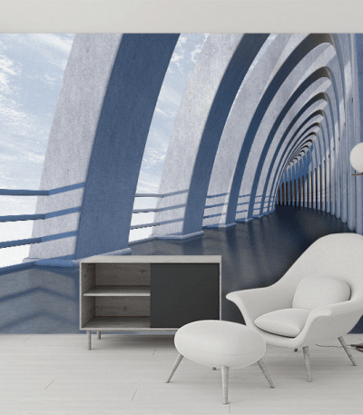 Ταπετσαρία τοίχου αυτοκόλλητη 3d tunel