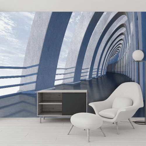 Ταπετσαρία τοίχου αυτοκόλλητη 3d tunel