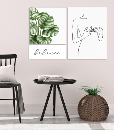 Σύνθεση Με Πίνακες Καμβάδες 105x70- 3 Τεμάχια - Balance