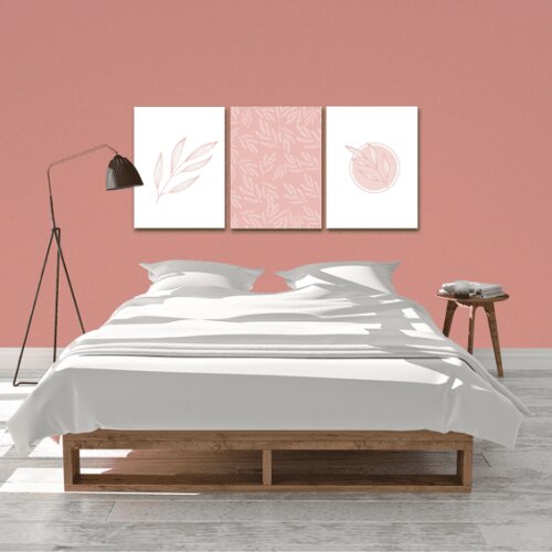 Σύνθεση Με Πίνακες Καμβάδες 30x40 - 3 Τεμάχια - Minimal Flower