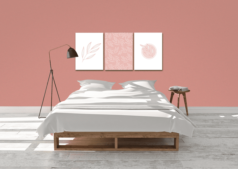 Σύνθεση Με Πίνακες Καμβάδες 30x40 - 3 Τεμάχια - Minimal Flower