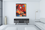 Πίνακας ζωγραφικής σε Καμβά Kandinsky Painting Modern Shapes