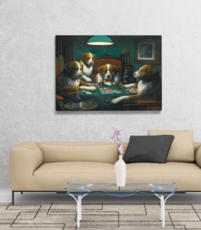 Πίνακας ζωγραφικής σε Καμβά Cassius Marcellus Coolidge Dogs playing poker