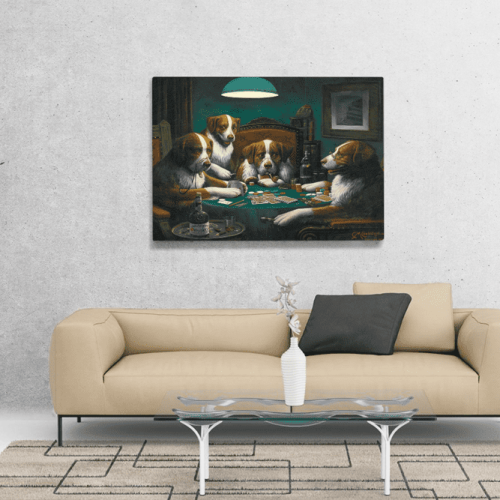 Πίνακας ζωγραφικής σε Καμβά Cassius Marcellus Coolidge Dogs playing poker