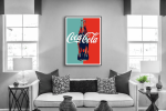 Εκτύπωση σε Αφίσα φωτογραφικό Χαρτί Retro Coca Cola Διαφήμιση