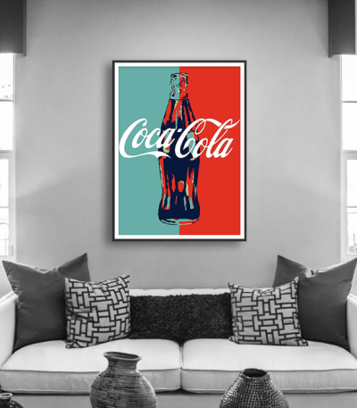 Εκτύπωση σε Αφίσα φωτογραφικό Χαρτί Retro Coca Cola Διαφήμιση