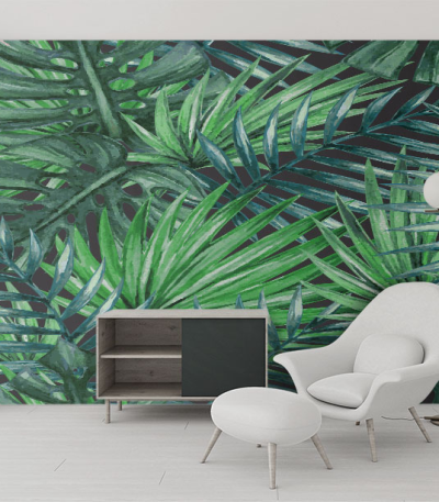 Αυτοκόλλητη Ταπετσαρία Τοίχου Tropical Palm Leaves