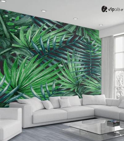 Αυτοκόλλητη Ταπετσαρία Τοίχου Tropical Palm Leaves