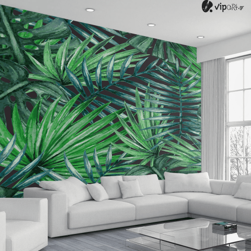 Αυτοκόλλητη Ταπετσαρία Τοίχου Tropical Palm Leaves