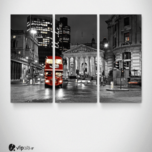 Καμβάς Τρίπτυχος Πίνακας Red Bus London