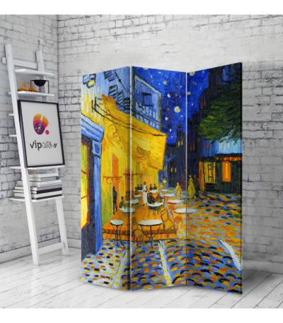 Διακοσμητικό Παραβάν Σε Καμβά Van Gogh Cafe Terrace At Night