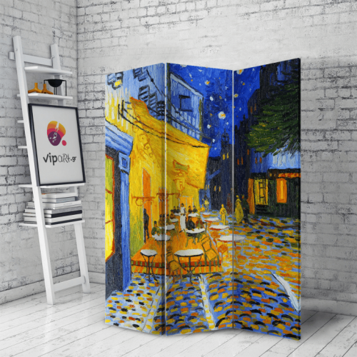 Διακοσμητικό Παραβάν Σε Καμβά Van Gogh Cafe Terrace At Night