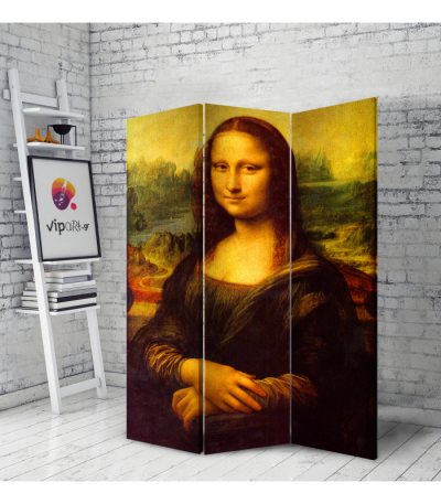 Διακοσμητικό Παραβάν Σε Καμβά Leonardo Da Vinci Mona Lisa
