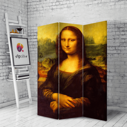 Διακοσμητικό Παραβάν Σε Καμβά Leonardo Da Vinci Mona Lisa