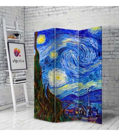 Διακοσμητικό Παραβάν Σε Καμβά Van Gogh Starry Night