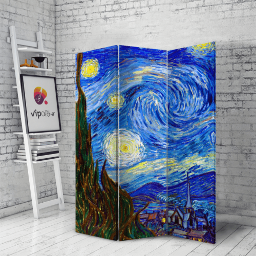 Διακοσμητικό Παραβάν Σε Καμβά Van Gogh Starry Night