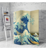 Διακοσμητικό Παραβάν Σε Καμβά Great Wave - Hokusai