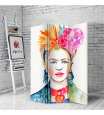 Διακοσμητικό Παραβάν Σε Καμβά Frida Kahlo