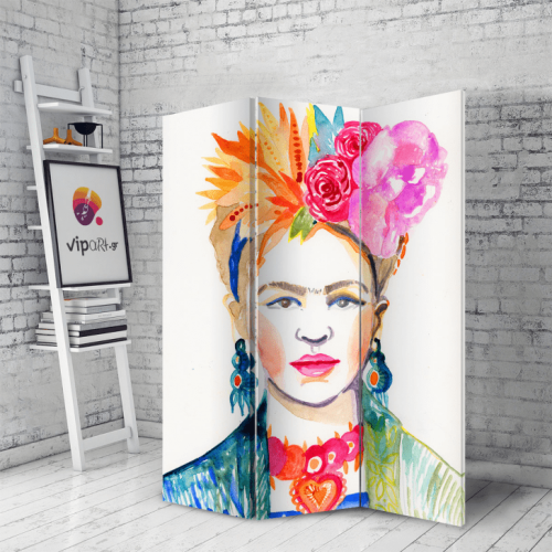 Διακοσμητικό Παραβάν Σε Καμβά Frida Kahlo