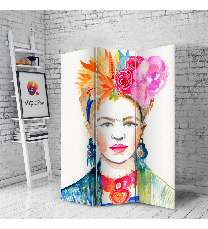 Διακοσμητικό Παραβάν Σε Καμβά Frida Kahlo
