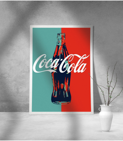 Εκτύπωση σε Αφίσα φωτογραφικό Χαρτί Retro Coca Cola Διαφήμιση