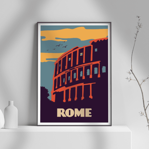 Εκτύπωση σε Αφίσα φωτογραφικό Χαρτί Retro Rome
