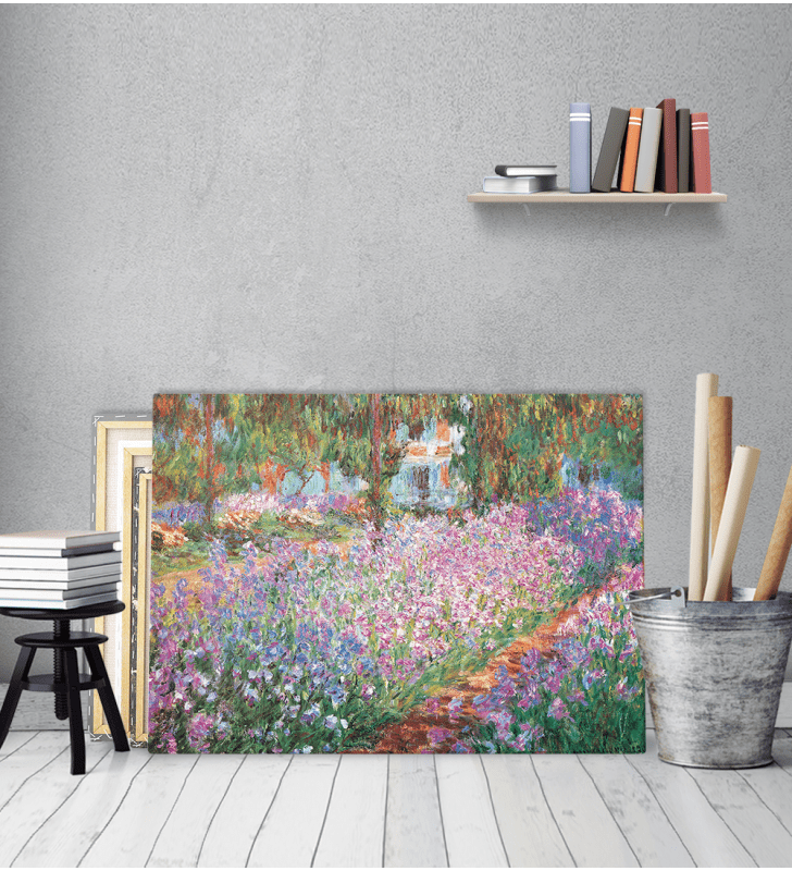 Πίνακας ζωγραφικής σε Καμβά Irises In Monet's Garden Πίνακας ζωγραφικής σε Καμβά Irises In Monet's Garden