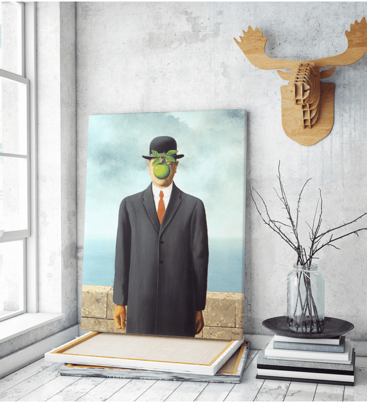 Πίνακας ζωγραφικής σε Καμβά a Magritte The Son Of Man Πίνακας ζωγραφικής σε Καμβά a Magritte The Son Of Man