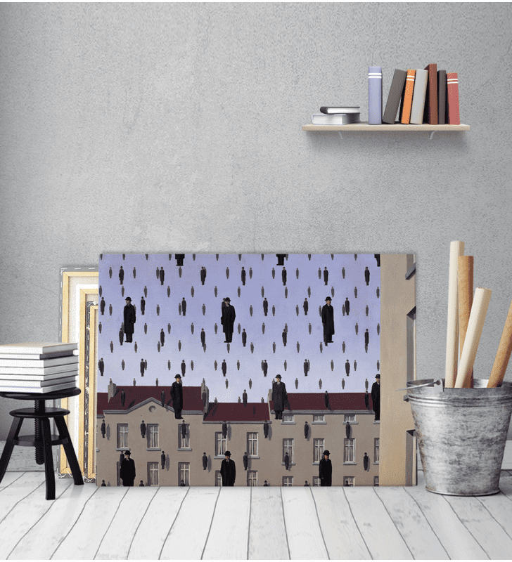 Πίνακας ζωγραφικής σε Καμβά Magritte Golconda