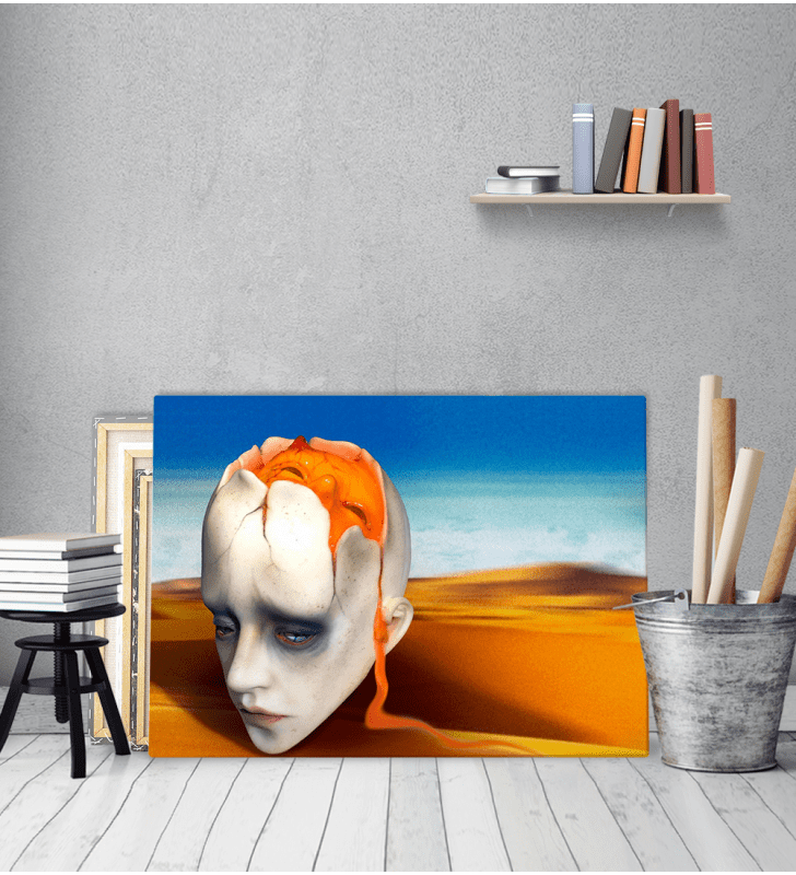 Πίνακας ζωγραφικής σε Καμβά Salvador Dali Head Sculpt Πίνακας ζωγραφικής σε Καμβά Salvador Dali Head Sculpt