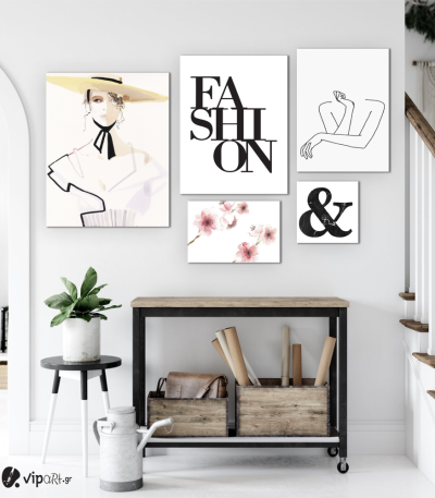 Σύνθεση Με Πίνακες Καμβάδες 95x75- 5 Τεμάχια - Fashion